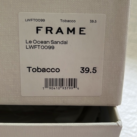 FRAME Le Ocean Platform Sandal in Tobacco. Size 39.5 - Picture 7 of 8